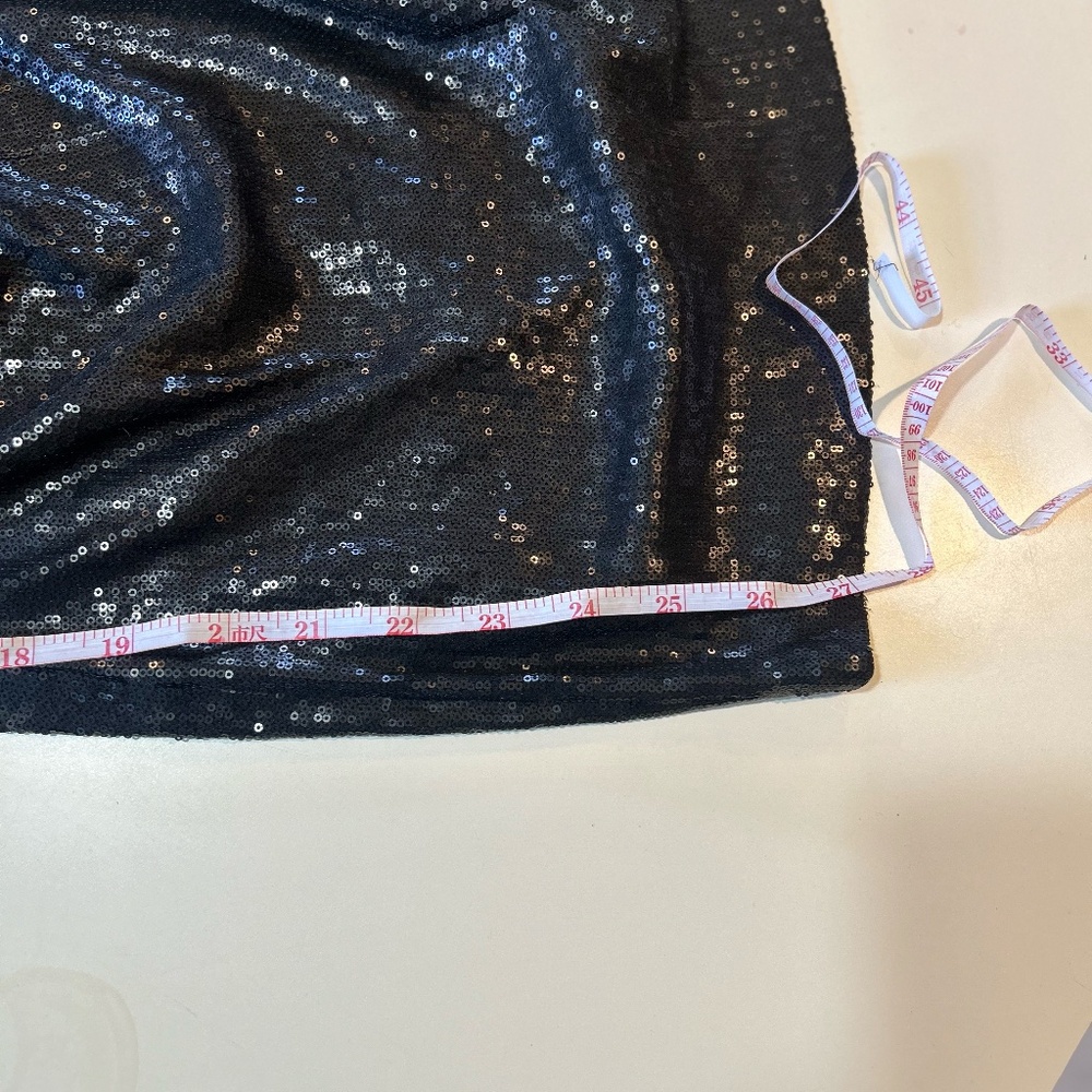 Parker Black Sequined Cocktail Dress - Picture 5 of 10